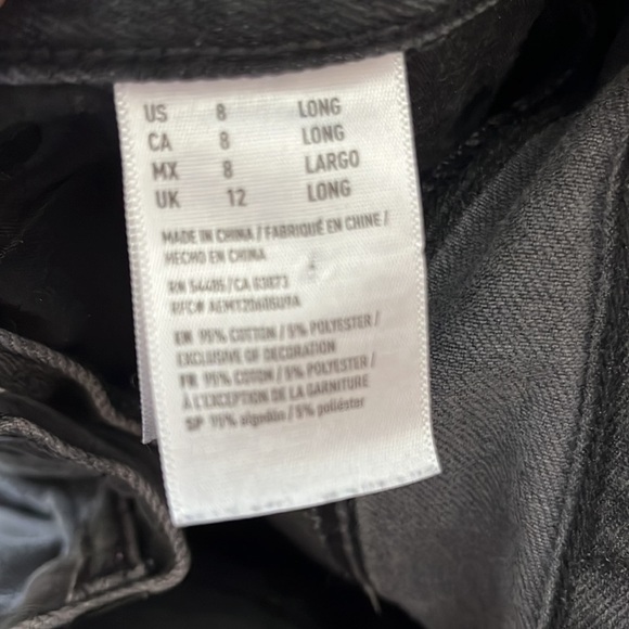 AEO Vintage Hi-Rise Black Jeans Size 8 Long - Picture 4 of 10